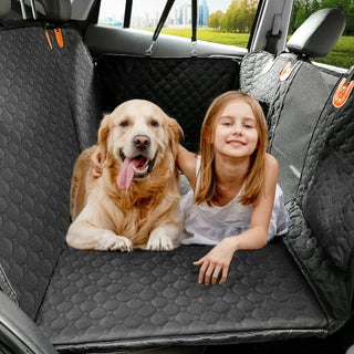 Dog Hammock for Car with Hard BottomïŒ52* 25â Dog Car Seat Cover for Back Seat Waterproof for Cars/SUV, Black