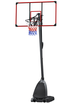 Portable Basketball Hoop Outdoor Indoor - Basketball Goal System with 44 Inch Shatterproof Backboard, 4.9-10FT Adjustable Height for Youth/Teens/Adults