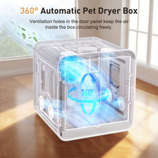 Osoeri Pet Dryer Box, 10 Air Outlets, 360° Automatic Cat Dryer Box, Intelligent Temperature Control and Four Modes, Can Be Used as a Daily Winter and Summer Cat Bed (70l Drybo Plus Pet Dryer Box)