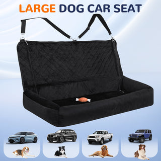 Dog Car Seat for Dogs, Dog Car Bed Washable Pet Travel Safety Car Seat with Storage Pockets for Easy Cleaning Fits for All Cars