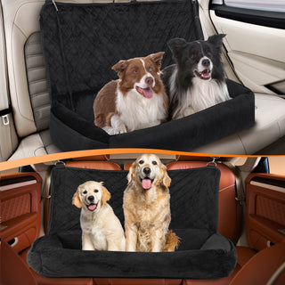 Dog Car Seat for Dogs, Dog Car Bed Washable Pet Travel Safety Car Seat with Storage Pockets for Easy Cleaning Fits for All Cars
