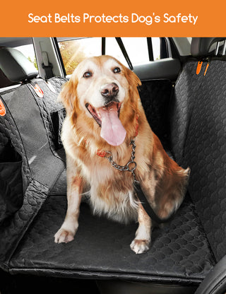 Dog Hammock for Car with Hard BottomïŒ52* 25â Dog Car Seat Cover for Back Seat Waterproof for Cars/SUV, Black