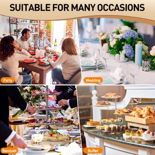 Easoger 4Pack 9.5 QT Chafing Dish Buffet Set Rectangular Stainless Steel Buffet Catering Warmer Set for Gatherings Banquets, Buffets, Parties, Weddings