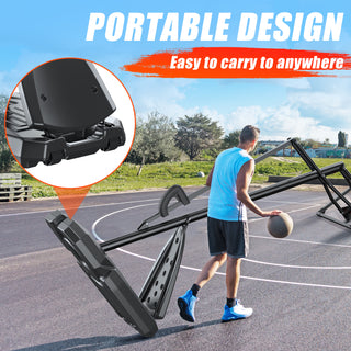 Portable Basketball Hoop Outdoor Indoor - Basketball Goal System with 44 Inch Shatterproof Backboard, 4.9-10FT Adjustable Height for Youth/Teens/Adults