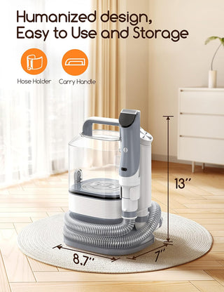 Meowant Dog Grooming Kit for Shedding with 3.2L Large Dust Cup, Pet Grooming Vacuum with 5 Proffesional Tools for Sheldding & Cleaning, 3 Mode Powerful Suction, Suitable for Dogs and Cats