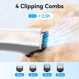 Pet Grooming Vacuum 5 - in - 1 Pet Grooming Kit with 3.2L Dust Cup, 3 Suction Modes, 5 Tools for Dog & Cat Shedding Cleanup