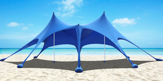 Osoeri Beach Tent, 20 x 13ft Camping Sun Shelter UPF50+ with 8 Sandbags, Sand Shovels, Ground Pegs & Stability Poles, Outdoor Shade Beach Canopy for Camping Trips, Fishing, Backyard Fun or Picnics