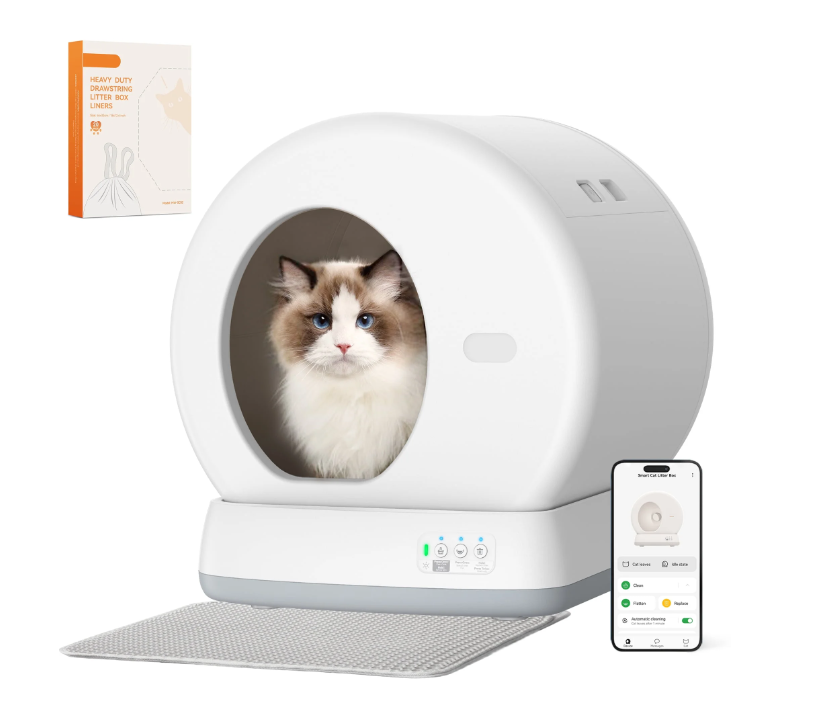 Smart Automatic Self-Cleaning Cat Litter Box, APP Control