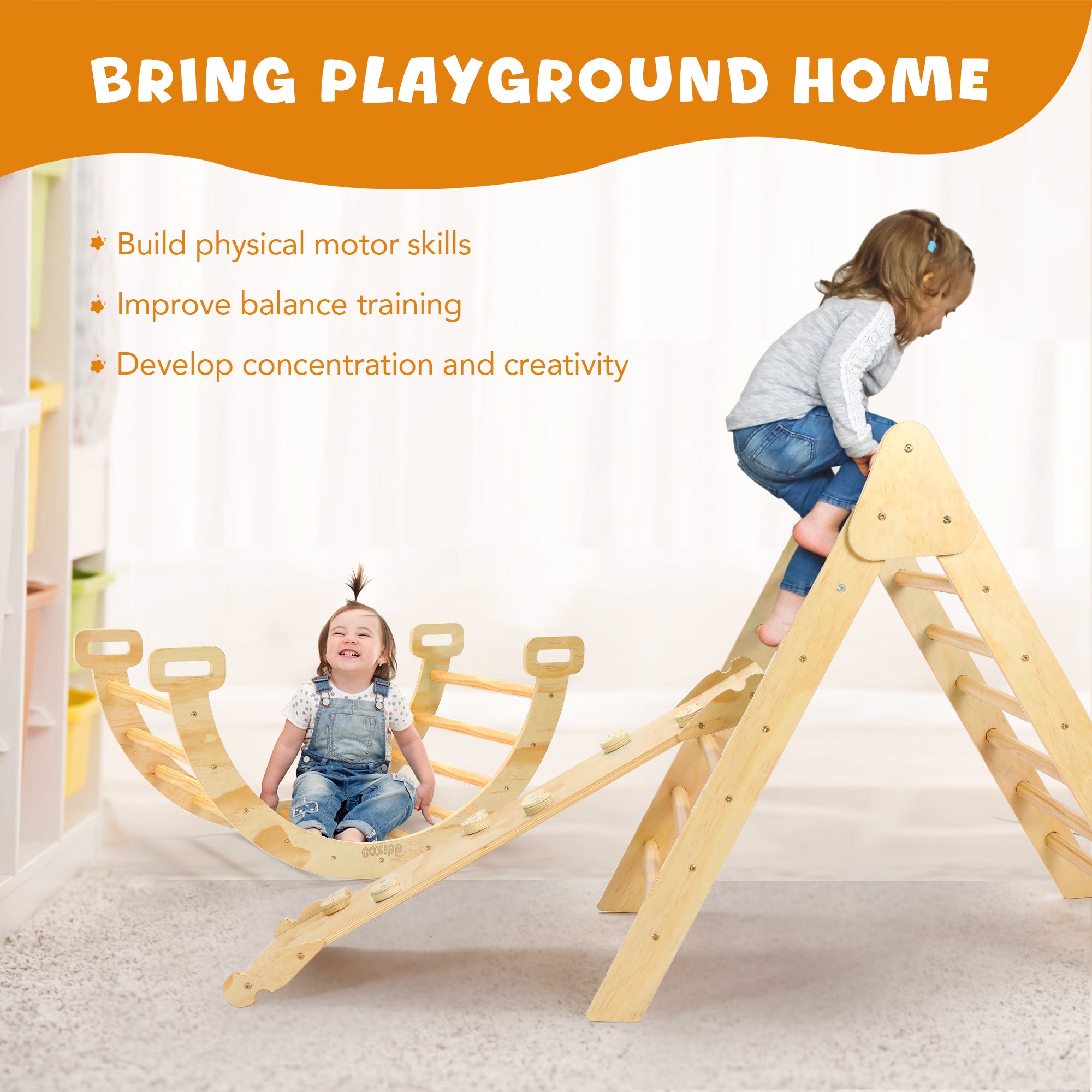 Climbing Toys For Toddlers Asweets In Pikler Triangle Set