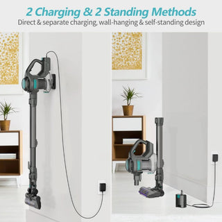 Cordless Stick Vacuum, Lightweight Stick Vacuum Cleaner with Powerful Suction, Carpet Vacuum for Home Hard Floor Carpet Pet Hair