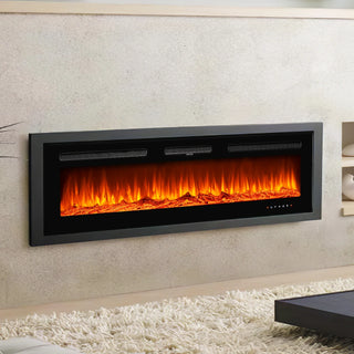 60’’ x 17’’ Wall Mounted Electric Indoor Fireplace