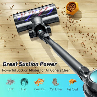 Cordless Stick Vacuum, Lightweight Stick Vacuum Cleaner with Powerful Suction, Carpet Vacuum for Home Hard Floor Carpet Pet Hair