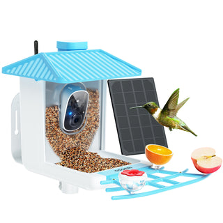 Osoeri Bird Feeder with Camera - Solar Smart Bird Feeder with AI Identify, 1080P HD Auto Capture Birds Video, Real-Time Alerts, Gifts for Family and Friends, 2.4GHz WiFi