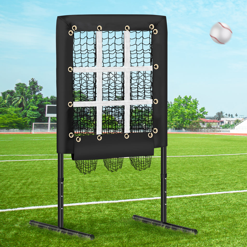9 Hole Pitching Net Baseball Pitching Target with Strike Zone, Softbal ...