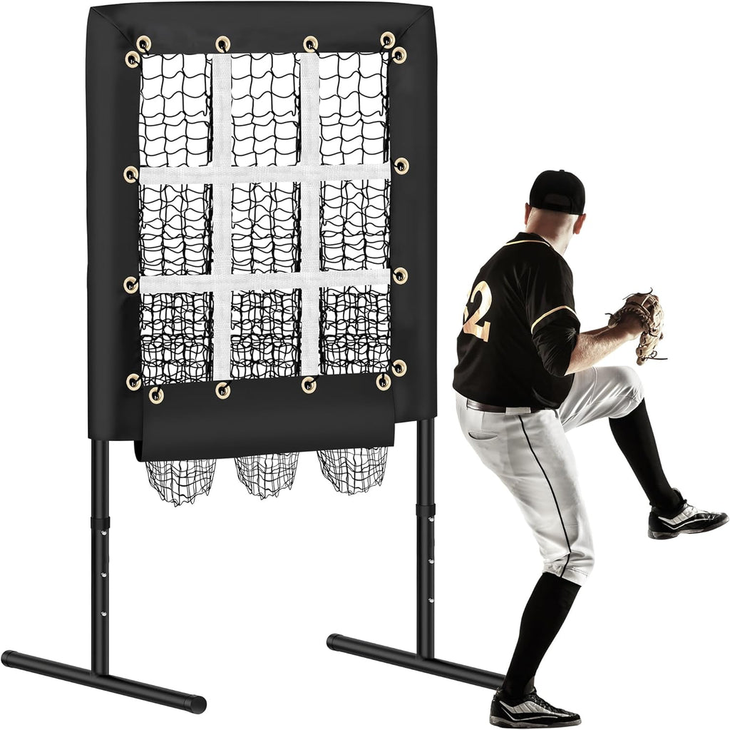 Rengue 9 Hole Pitching Net Baseball Pitching Target with Strike Zone ...