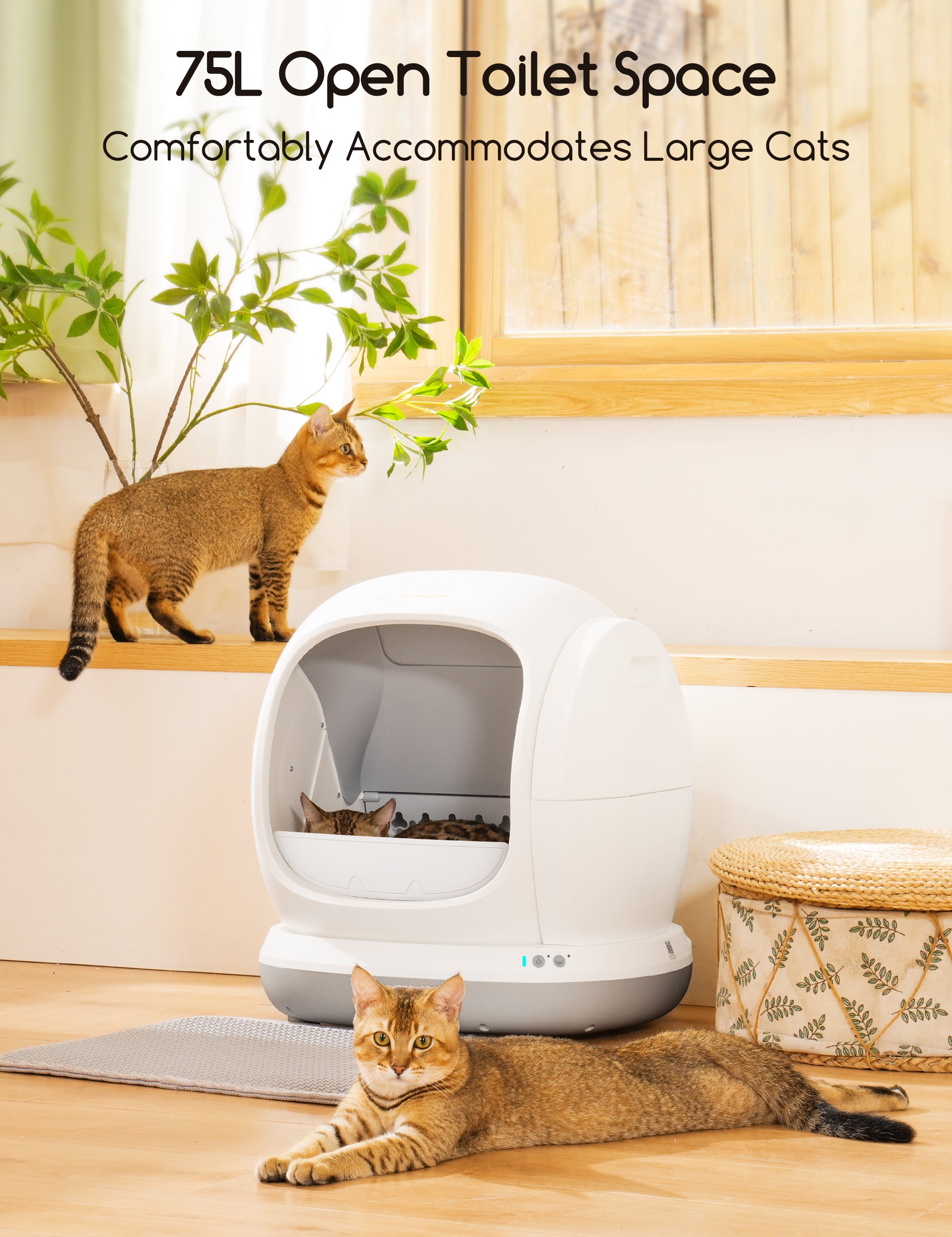 Best Automatic Electronic Cat Litter Box Self Cleaning Litter Box One-Touch Semi-Self-Cleaning Cat Litter