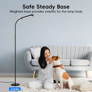 LED Modern Floor Lamp Night Light for Living Room, 5 Colors and Brightness with Remote and Touch Control,Standing Lamp with 1H Timer, Dimmable Reading Floor Lights