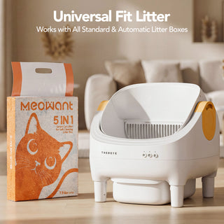 Osoeri 5-in-1 Clumping Multi Cat Litter, Dust-Free, Low Tracking, Dust-Free, Odor Control, 15.87 lb (7.94 lb/ Pack)
