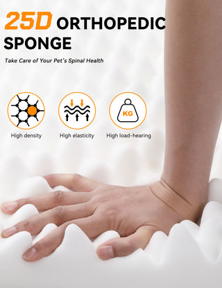 XXL Orthopedic Dog Bed for Extra Large Dogs - Waterproof Memory Foam, Egg Crate Support, Non-Slip Bottom & Removable Washable Cover, 53" x 42" x 8"