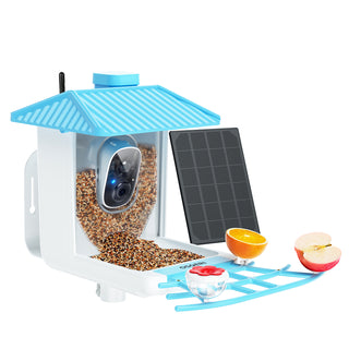 Osoeri Bird Feeder with Camera - Solar Smart Bird Feeder with AI Identify, 1080P HD Auto Capture Birds Video, Real-Time Alerts, Gifts for Family and Friends, 2.4GHz WiFi