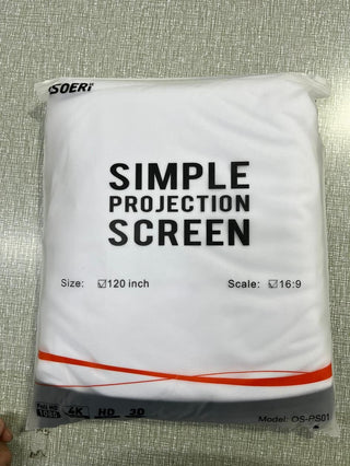 Osoeri 120 Inch 16:9 HD Portable Foldable Outdoor Projection Screen Double Sided Anti-Wrinkle Projection for Projectors Screen for Home Theater Party Cinema Night Commercial