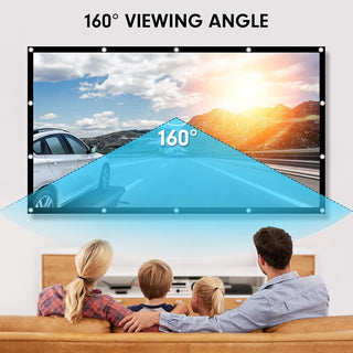 Osoeri 120 Inch 16:9 HD Portable Foldable Outdoor Projection Screen Double Sided Anti-Wrinkle Projection for Projectors Screen for Home Theater Party Cinema Night Commercial