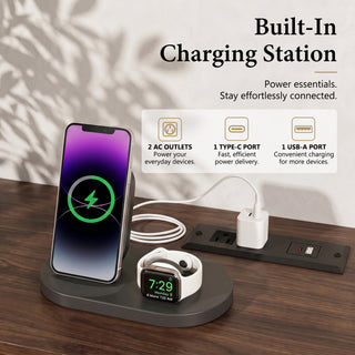 Easoger 58" Sliding Door TV Stand with Charging Station, Fluted Vertical Grille Wood Entertainment Center, Curved Oval Shape Storage Cabinet,Brown