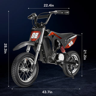 36V Kids Electric Dirt Bike,Fast Speed Electric Motorcycle Up to 16 MPH & 10 Miles Long-Range, 3-Speed Modes, Twist Grip Throttle, Dual Suspension & Brakes for Kids Ages 5-10 Ride on Toys,Red