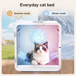 Osoeri Pet Dryer Box, 10 Air Outlets, 360° Automatic Cat Dryer Box, Intelligent Temperature Control and Four Modes, Can Be Used as a Daily Winter and Summer Cat Bed (70l Drybo Plus Pet Dryer Box)