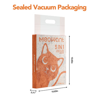 Osoeri 5-in-1 Clumping Multi Cat Litter, Dust-Free, Low Tracking, Dust-Free, Odor Control, 15.87 lb (7.94 lb/ Pack)