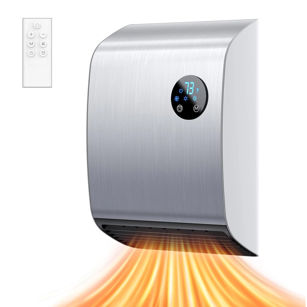 Electric Wall Heater 1500W Indoor Fast Heating Space Heater, 3 Fan Spe ...