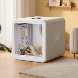 Osoeri Pet Dryer Box, 10 Air Outlets, 360° Automatic Cat Dryer Box, Intelligent Temperature Control and Four Modes, Can Be Used as a Daily Winter and Summer Cat Bed (70l Drybo Plus Pet Dryer Box)
