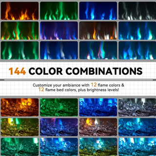 80" Electric Fireplace TV Stand, Alexa & Wi-Fi Controlled Entertainment Center with Glass Door Cabinets, Fits TV up to 90", 12 Flame Colors & 5 Brightness Levels, White